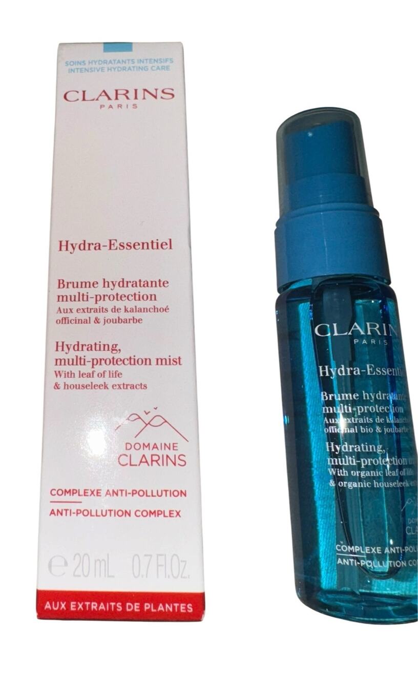 Clarins Paris Hydra Essential Anti-Pollution Face Mist Spray 20mL Refreshing New